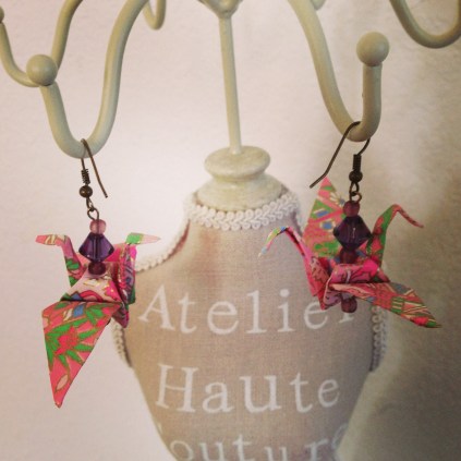 papercrane earrings